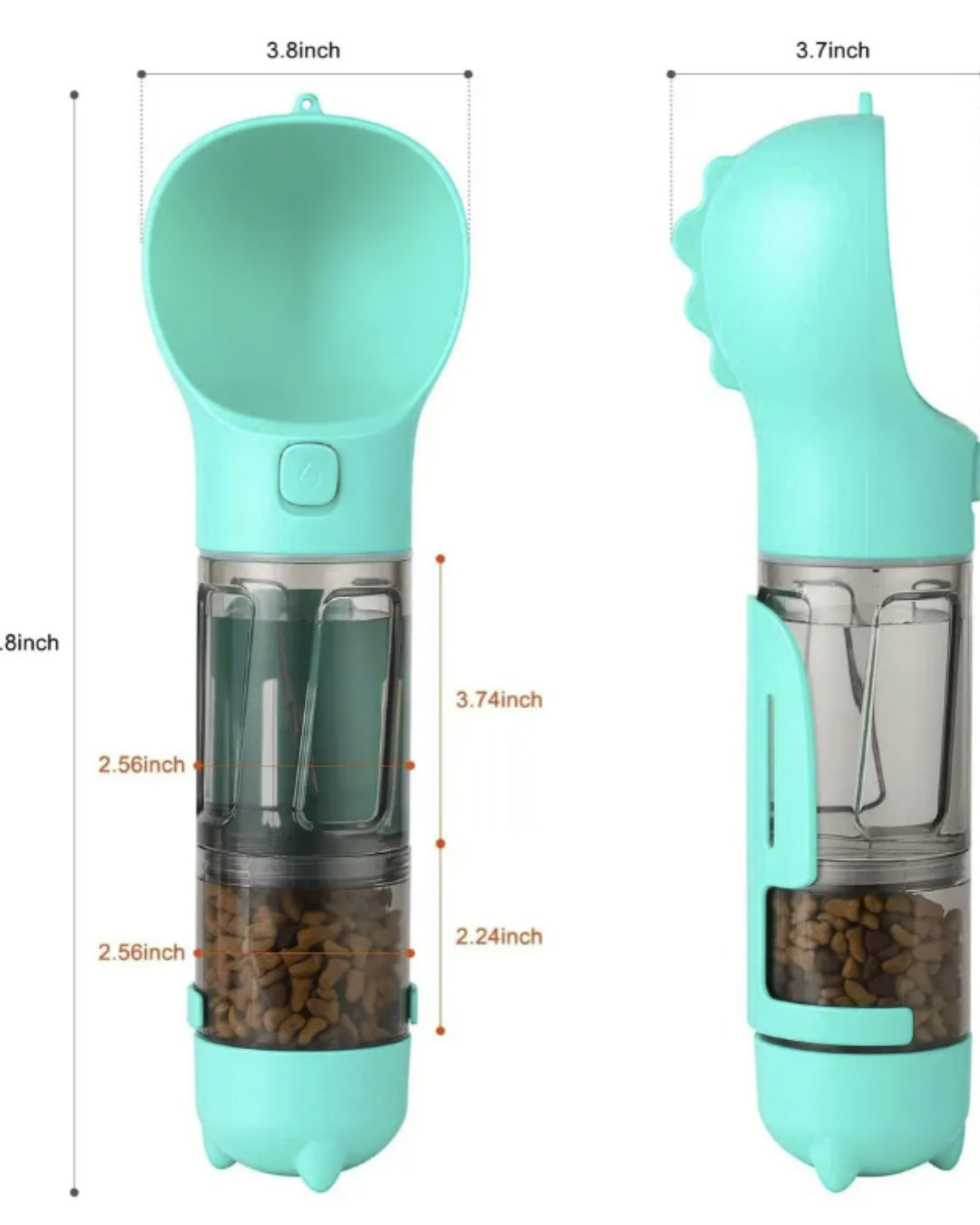 Botella portátil Mascotas 3 en 1