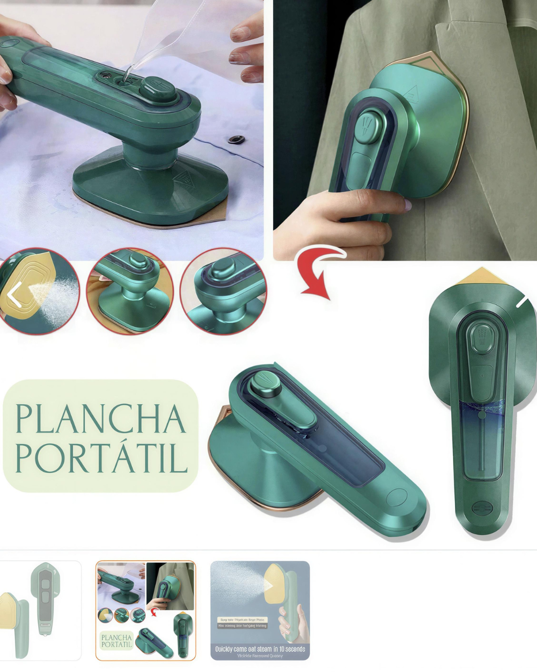 Mini Plancha Portátil 2en 1